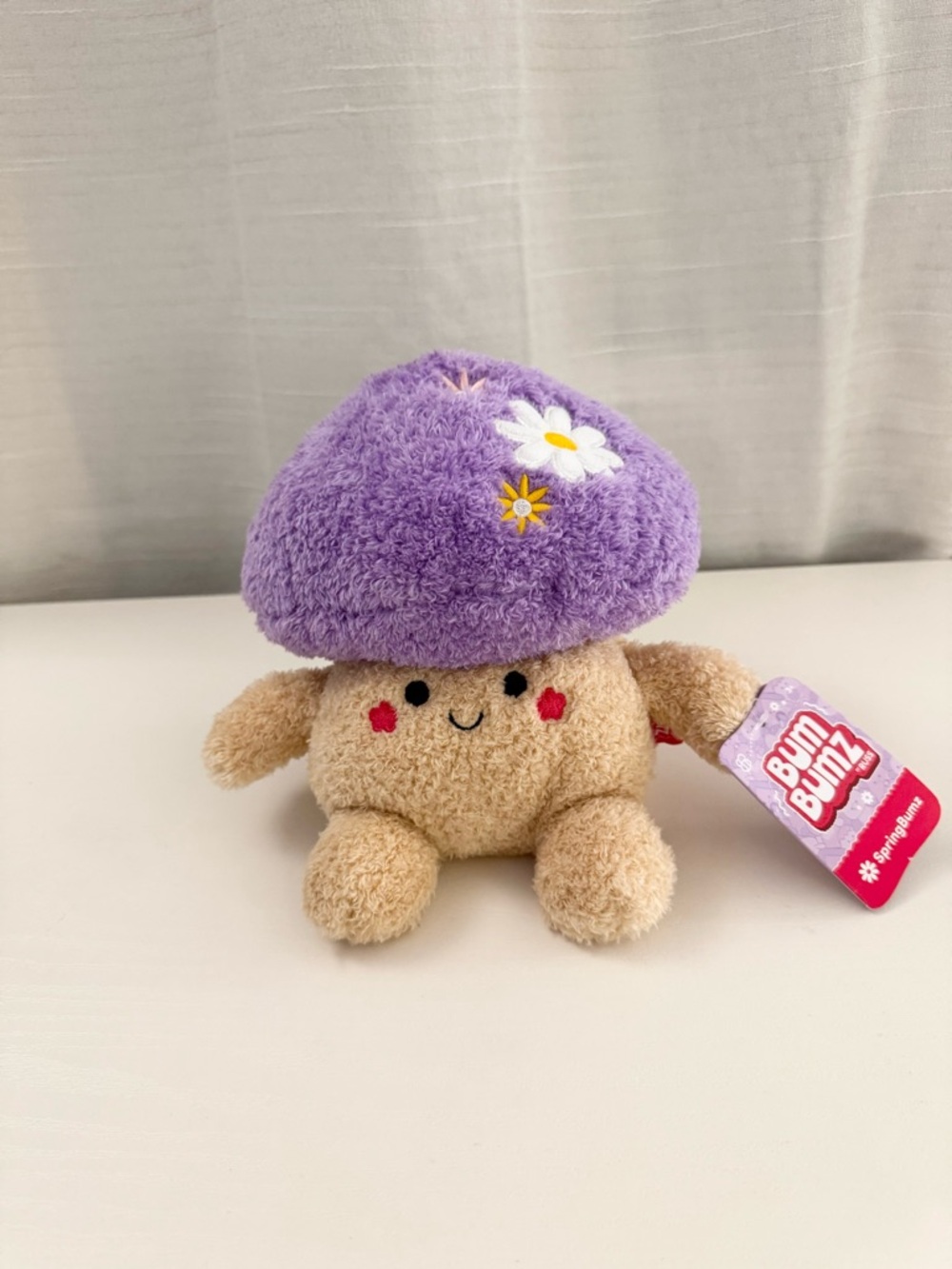 BumBumz Spring Bumz Purple Mushroom Plush NWT 8” Cute Cottagecore